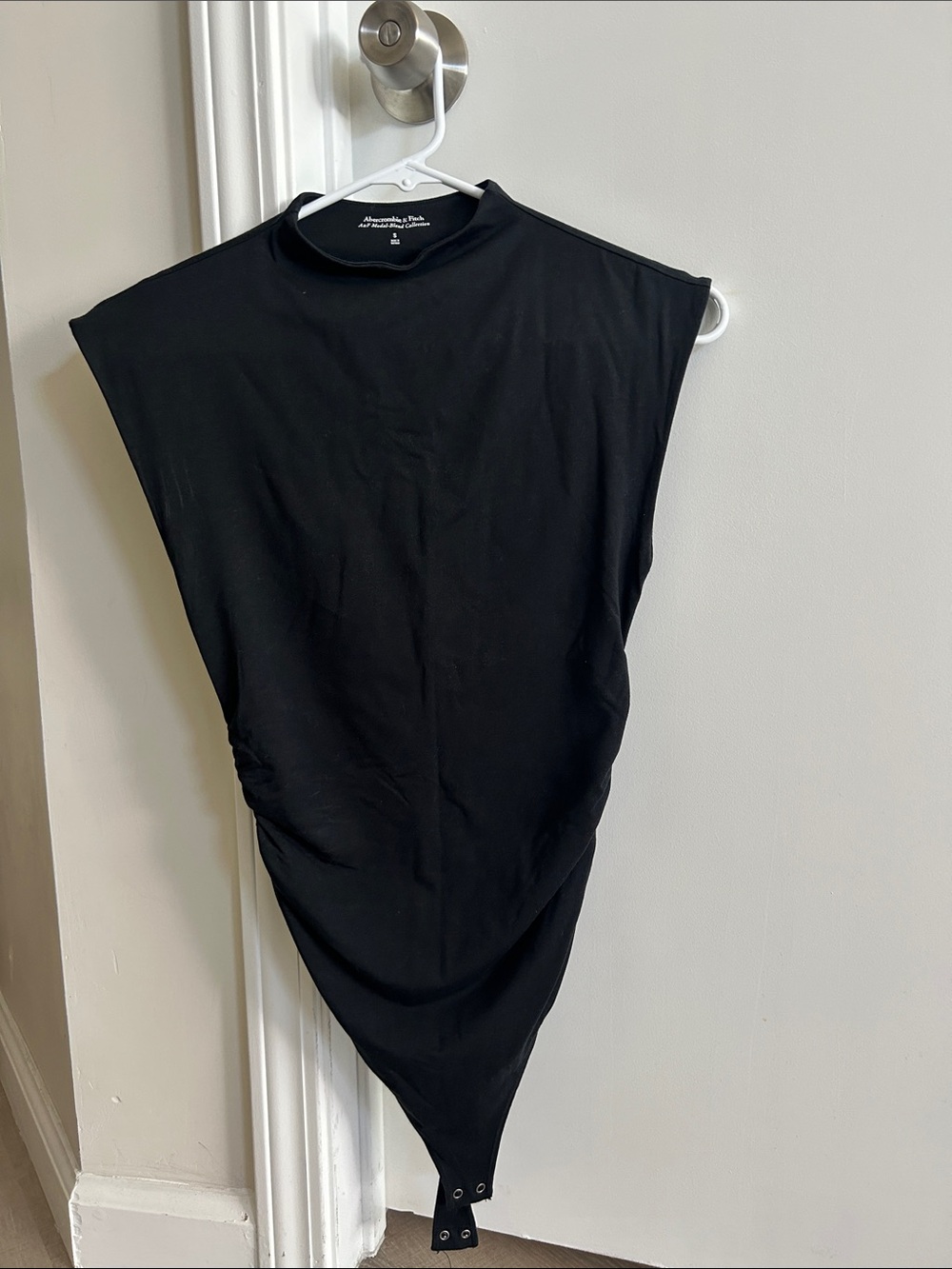 Abercrombie & Fitch Black Sleeveless Mock-Neck Bodysuit
